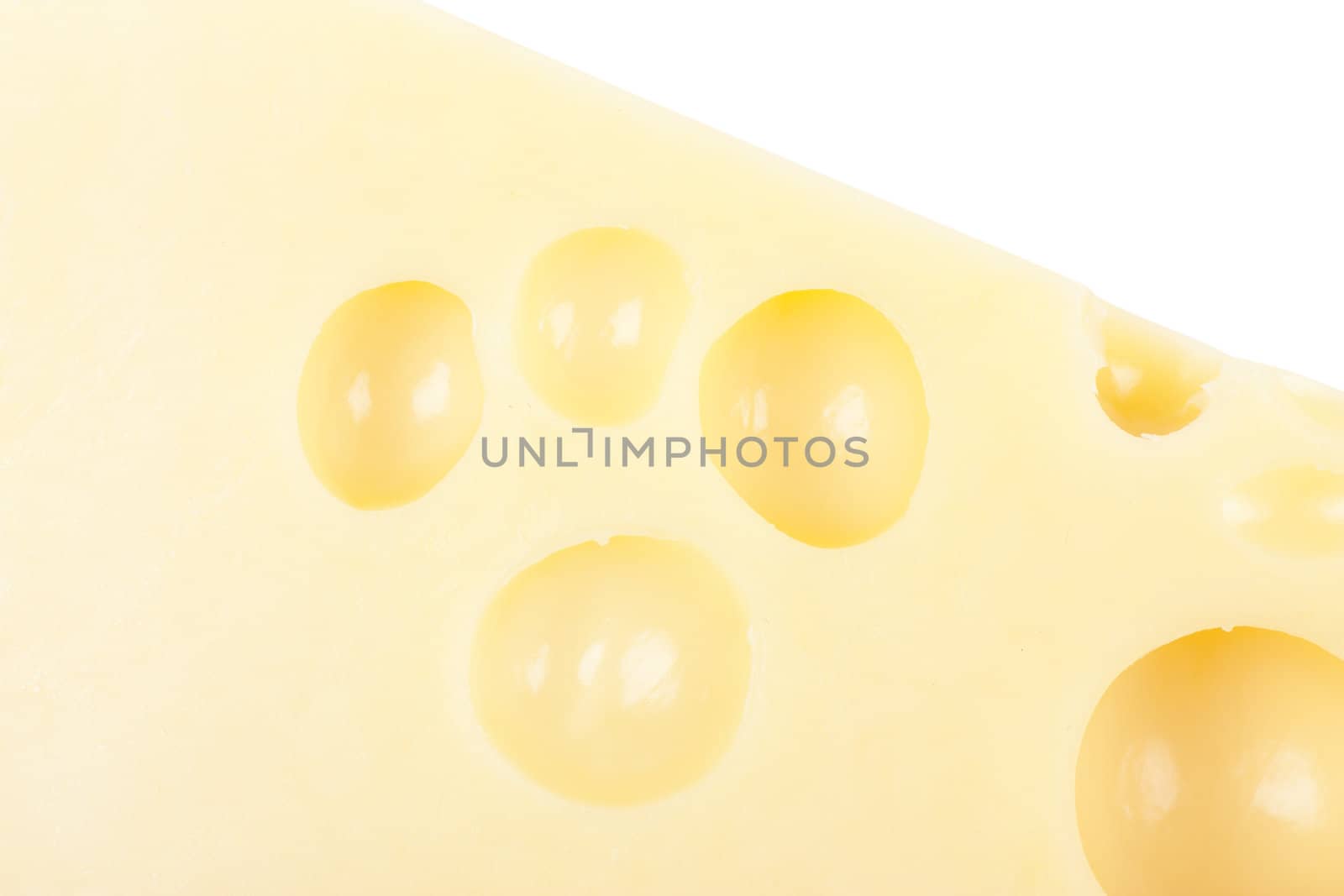 Macro view of piece of cheese