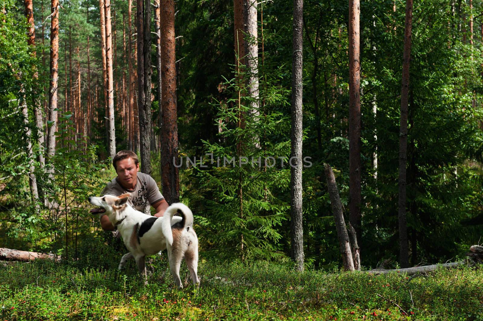 Man with dog by SURZ