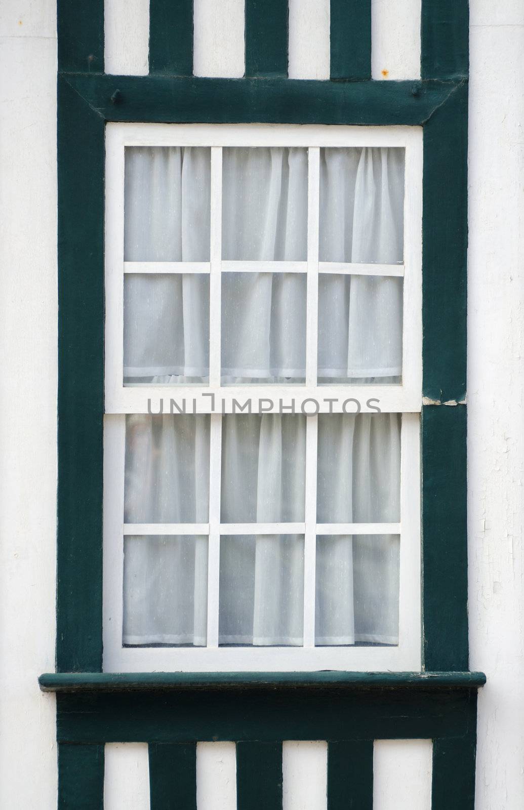 Beautiful typical window of "Costa Nova", Portugal.