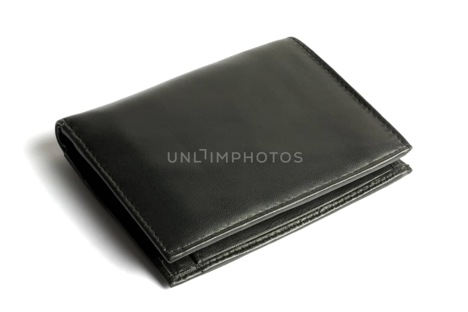 Black wallet isolated on white