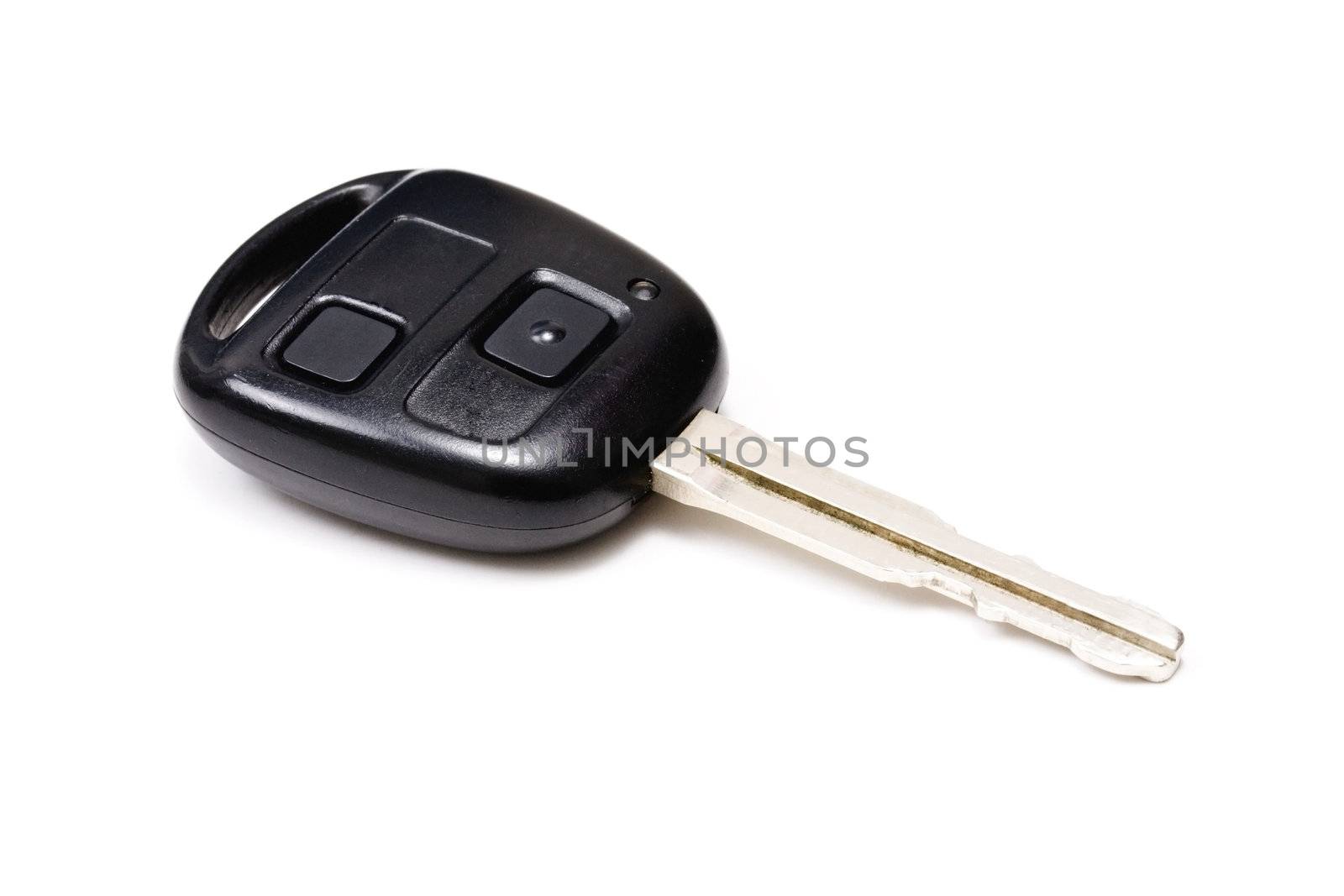 A car key isolated on white