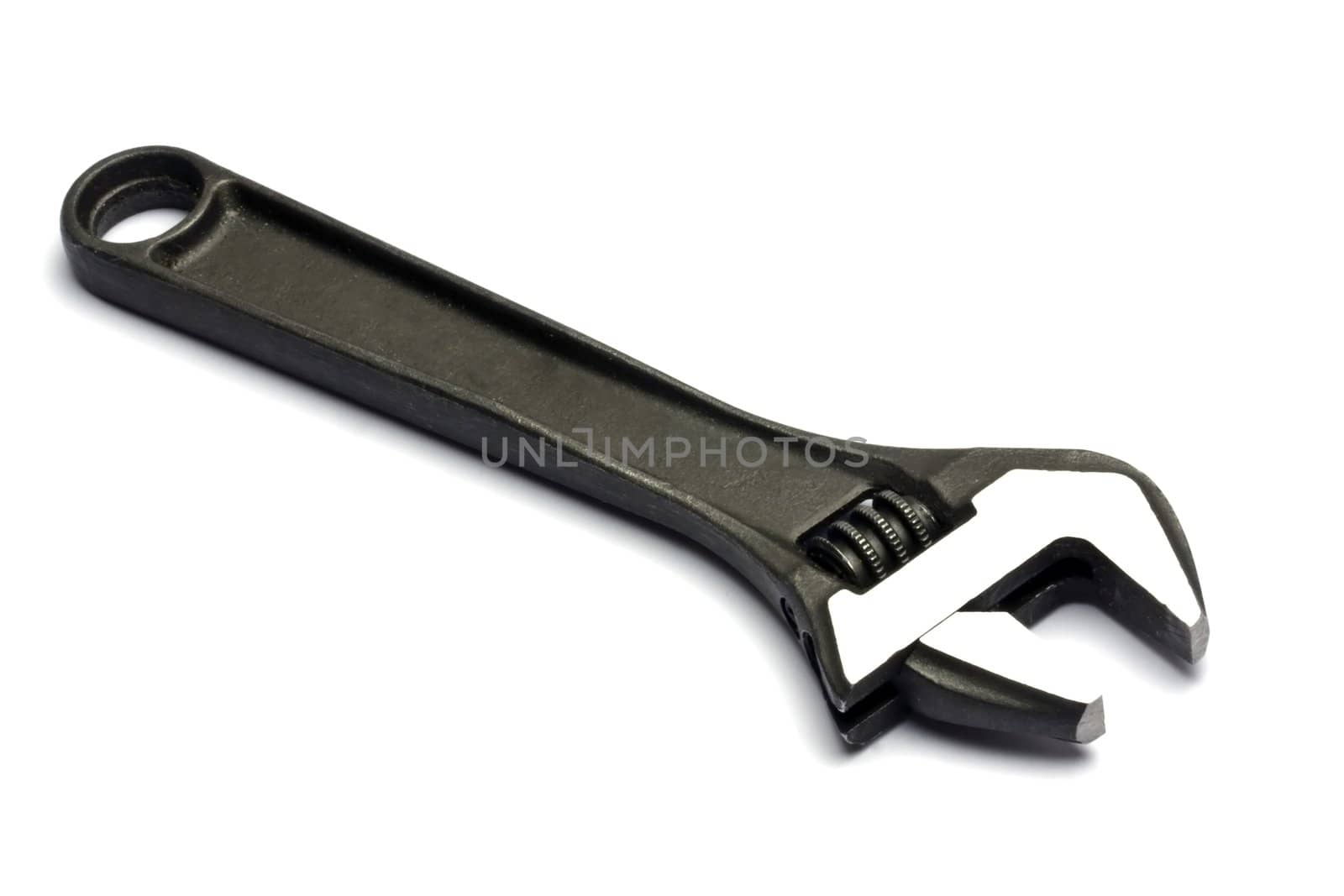 Adjustable wrench isolated on white background