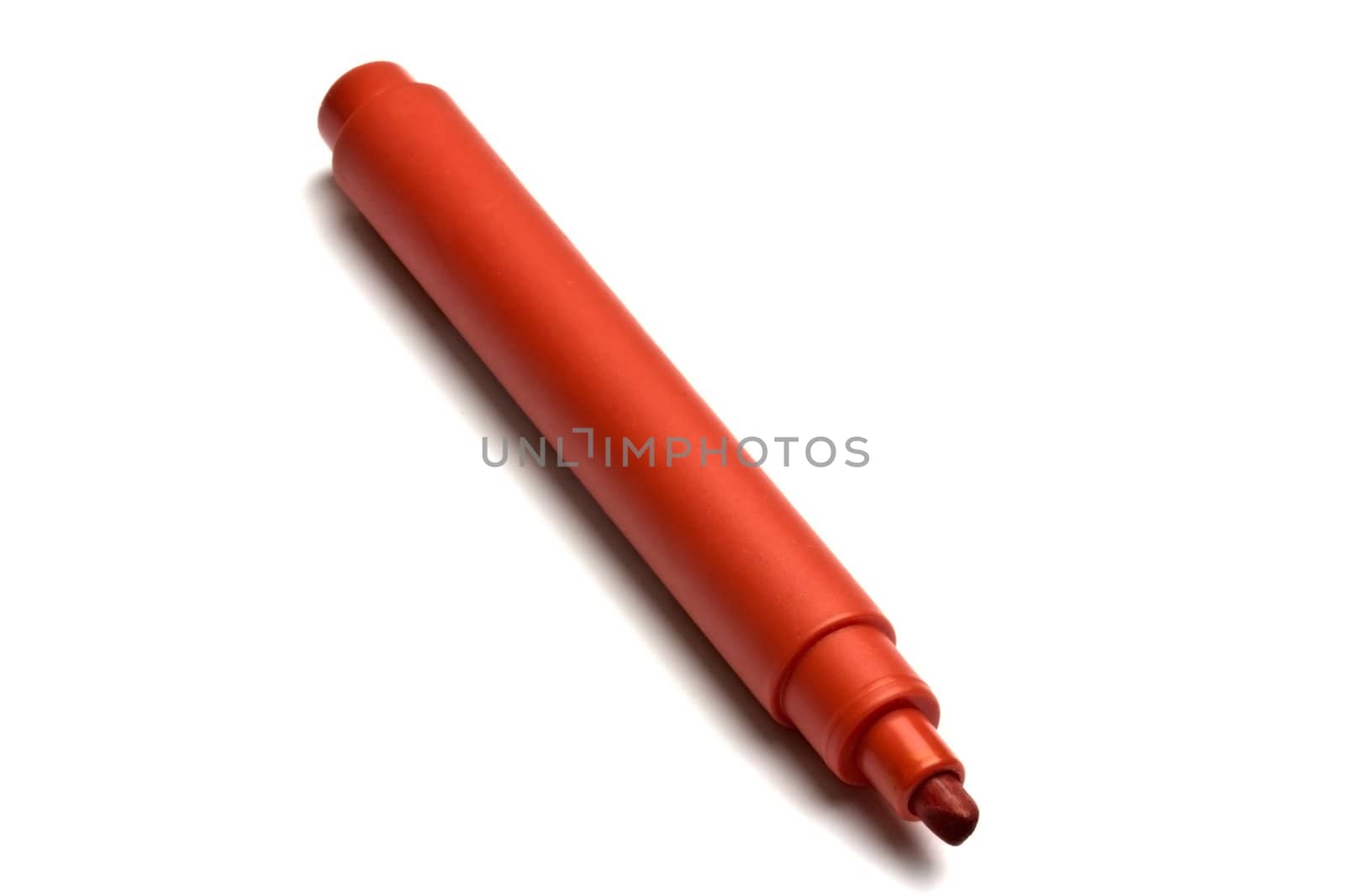 Red pen isolated on white background