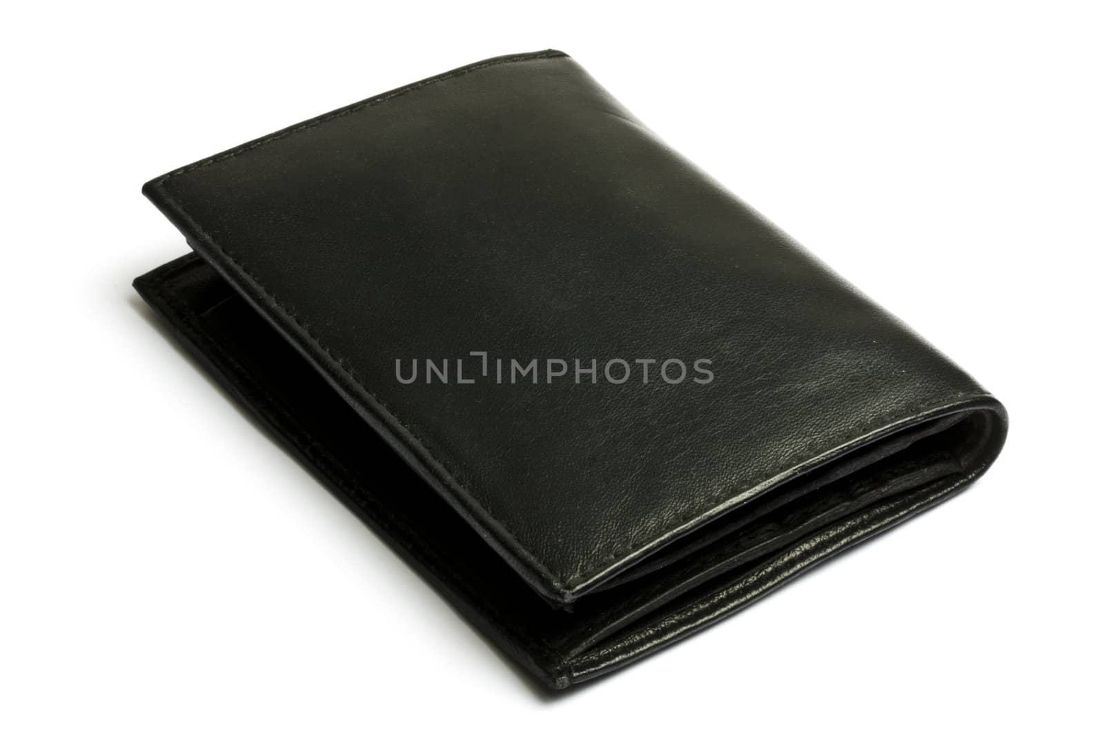 Black wallet isolated on white