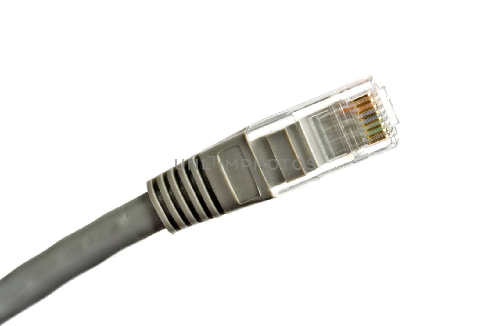 Computer Network Cable isolated on white background