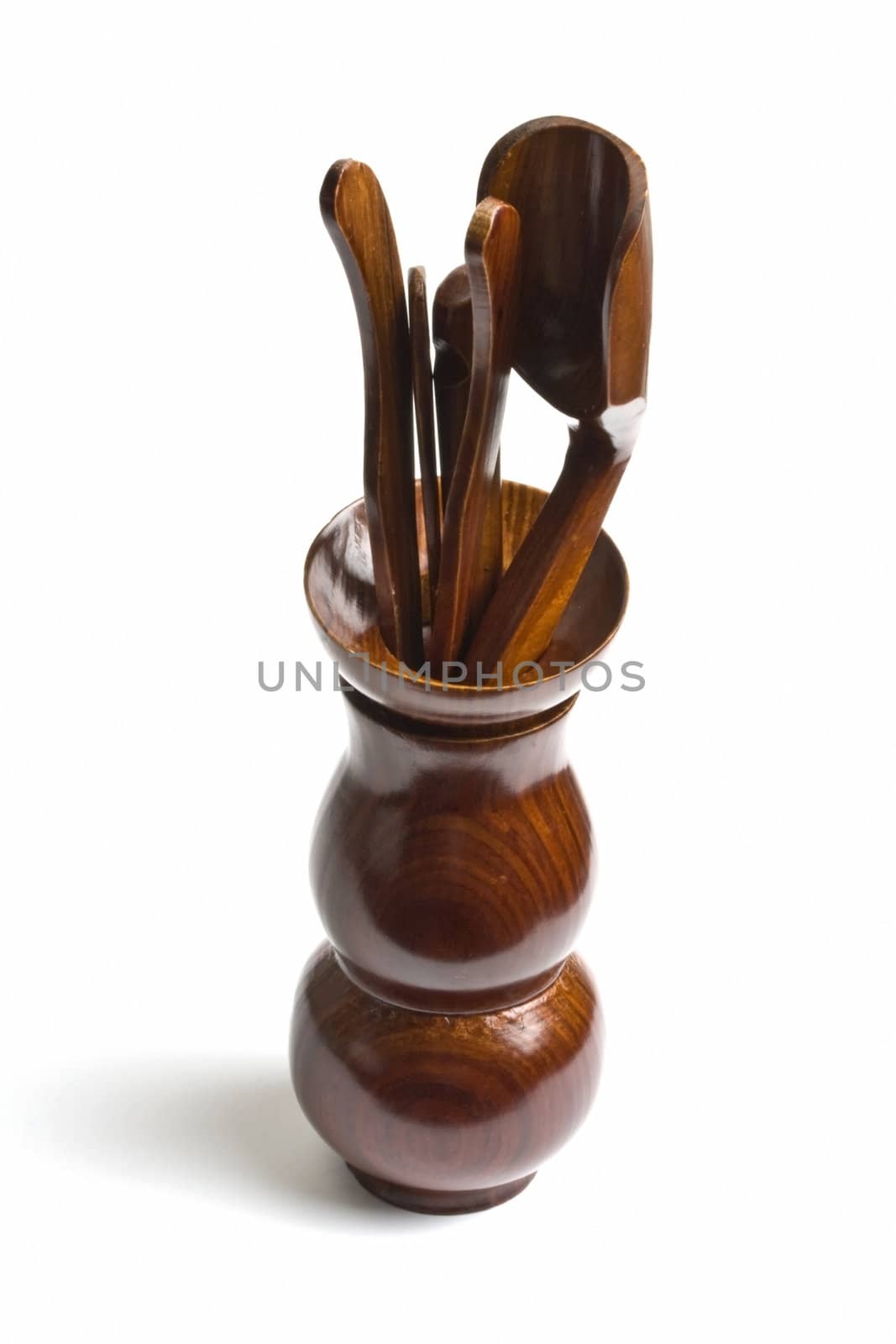 set of chinese tea tools isolated on whirte
