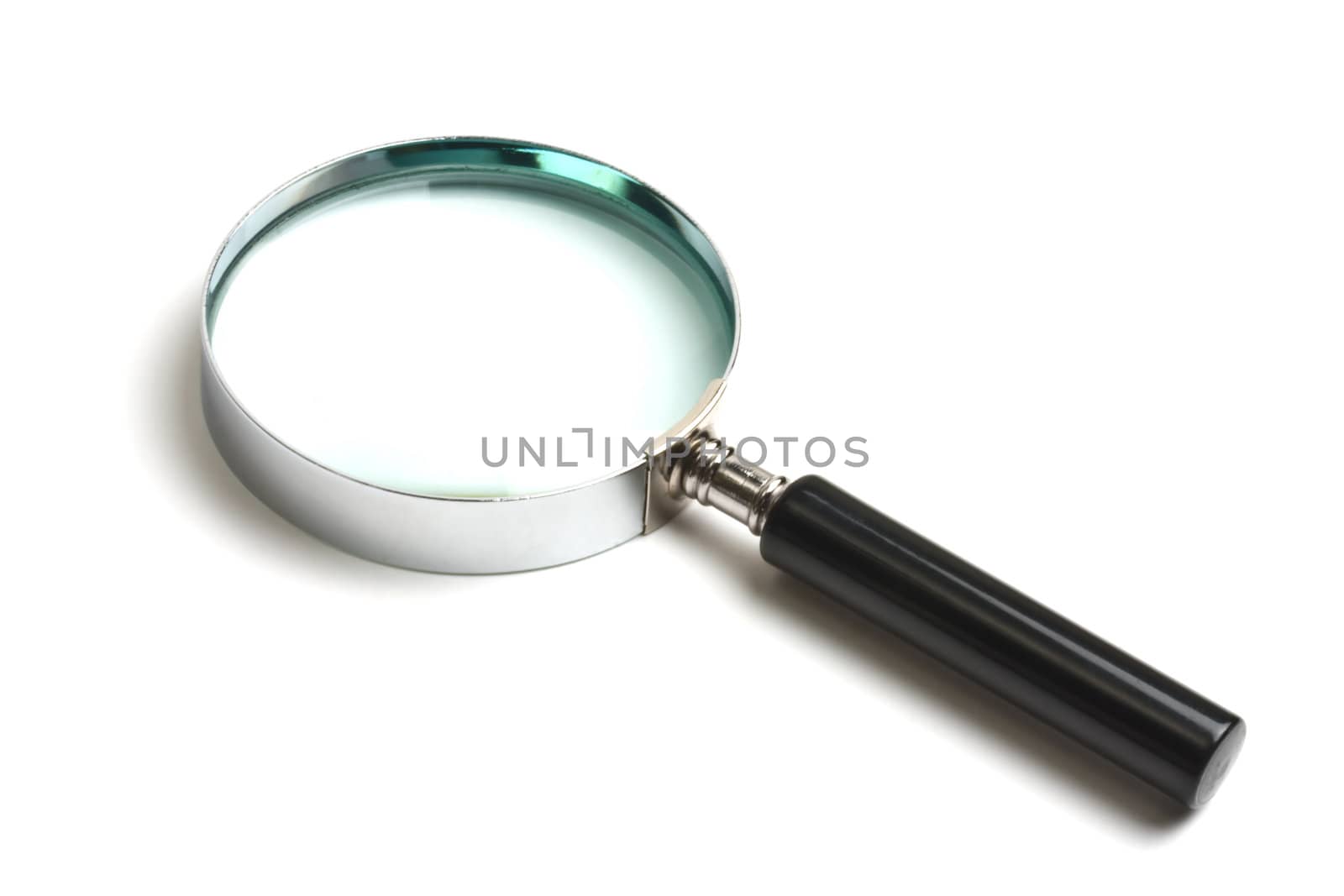 Magnifying glass on white background 