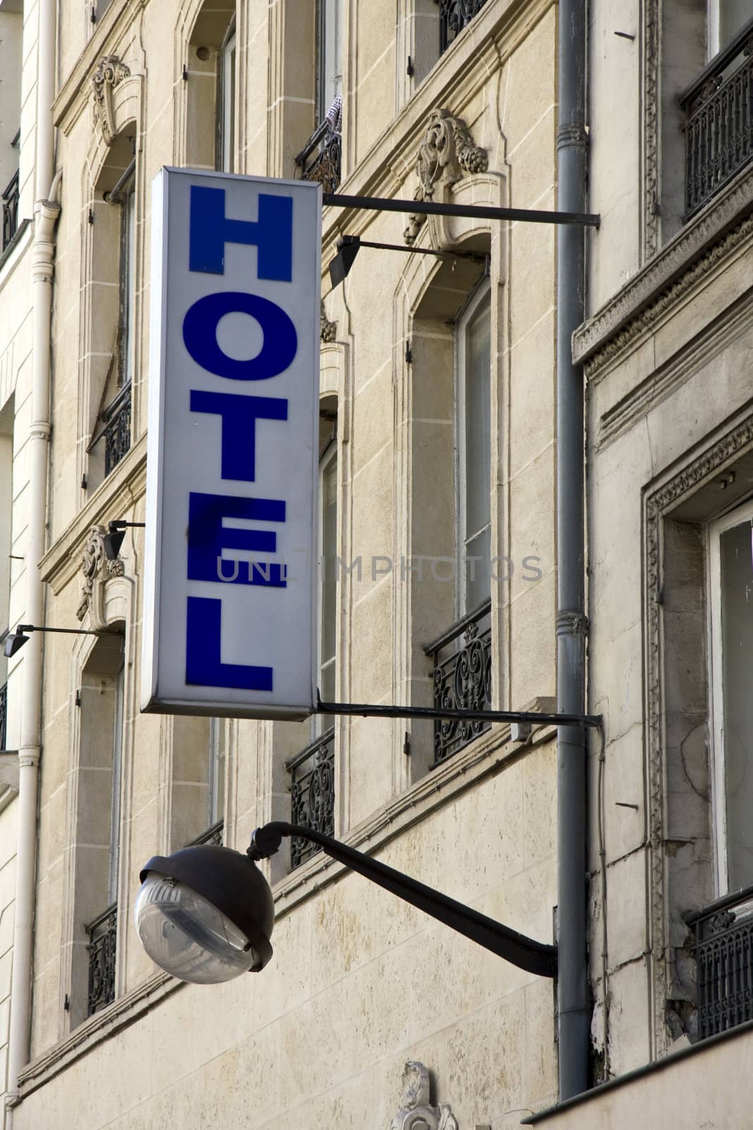 Small and old Hotel building in Paris France 