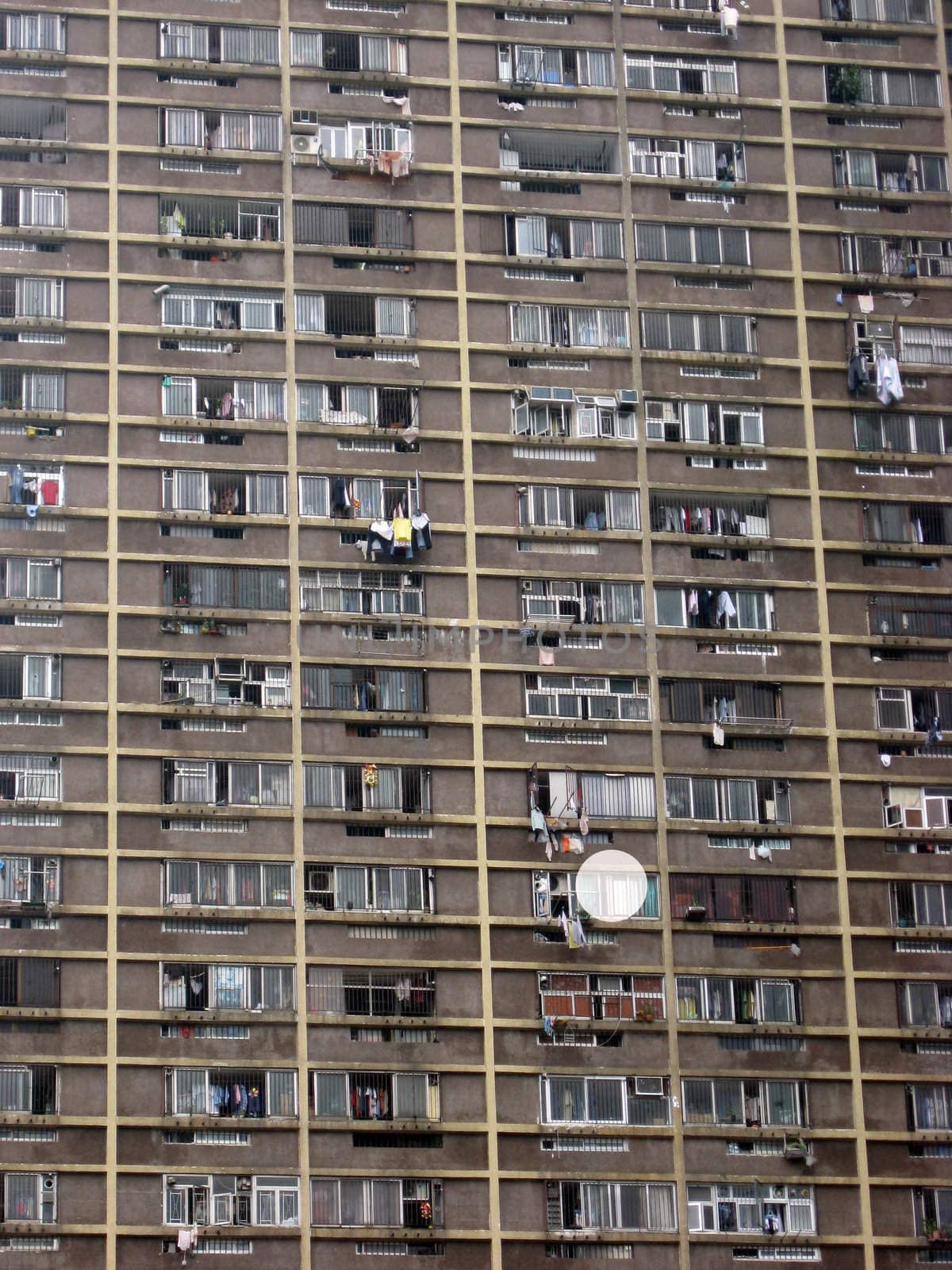 Old apartments building in Hong Kong