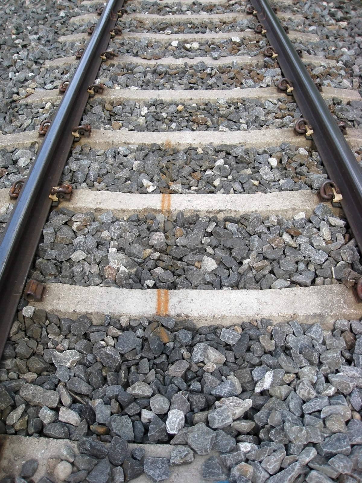 Angle View of Railway Tracks
