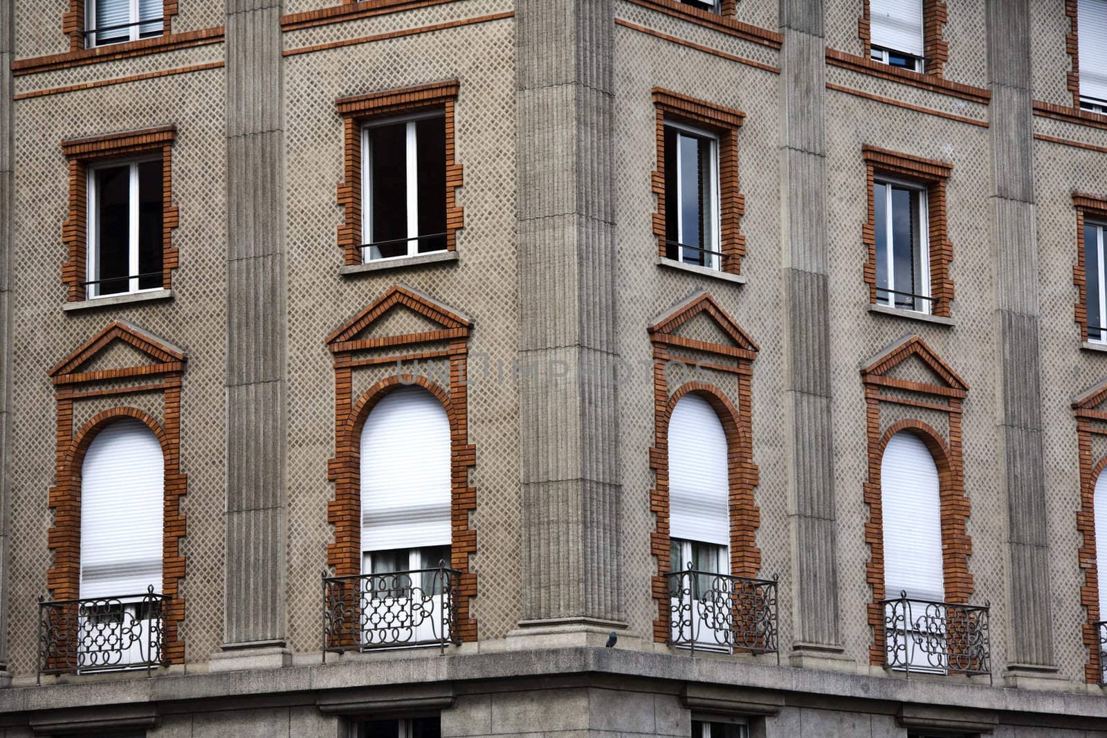 Closeup old building in Paris