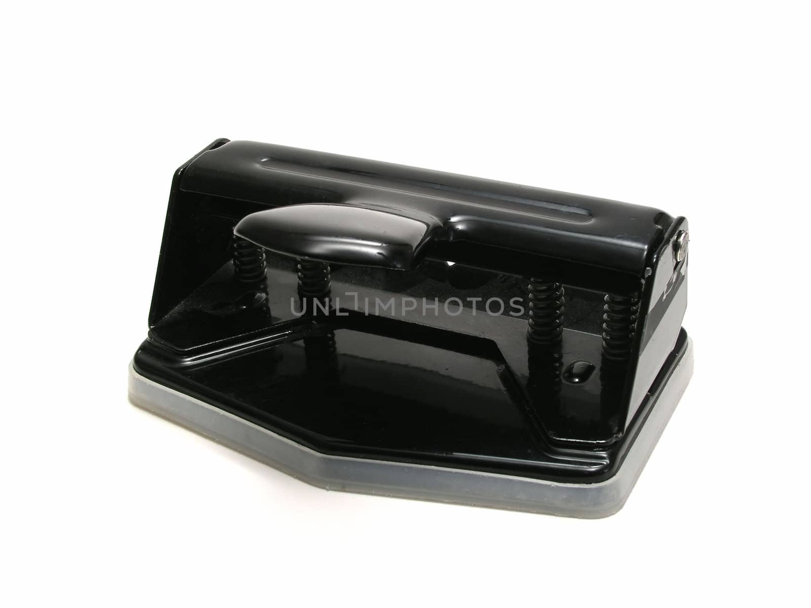Black hole puncher isolated on white background