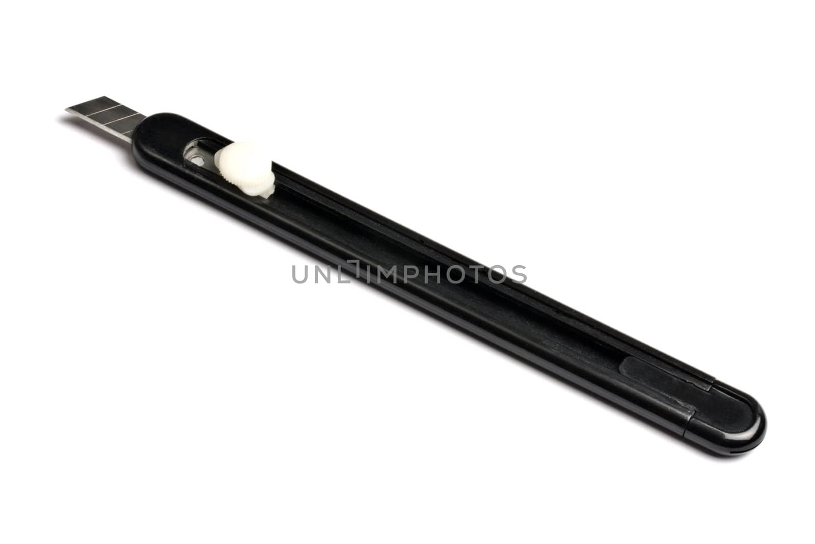 Black office isolated on white background