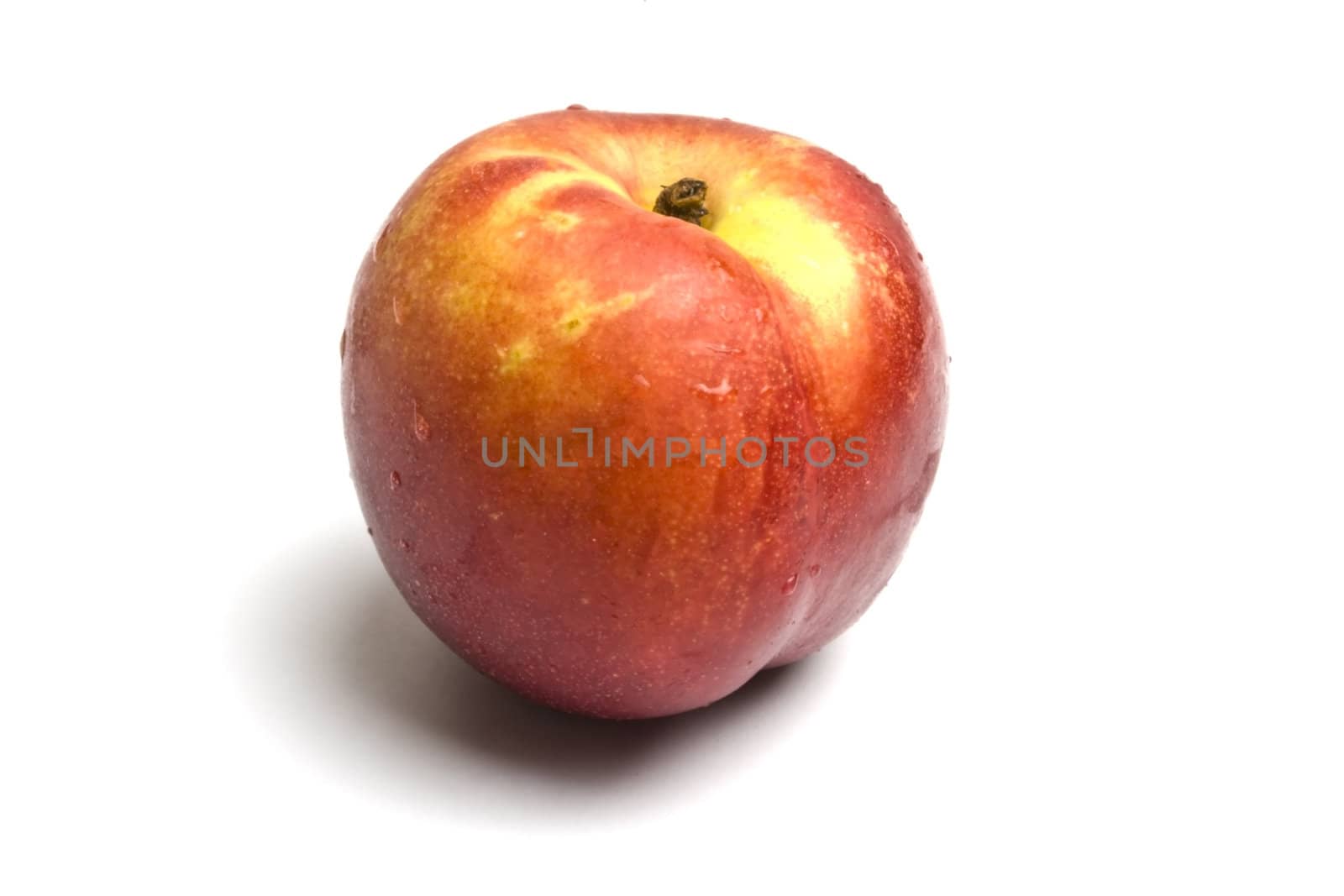 Delicious red peach isolated on white background
