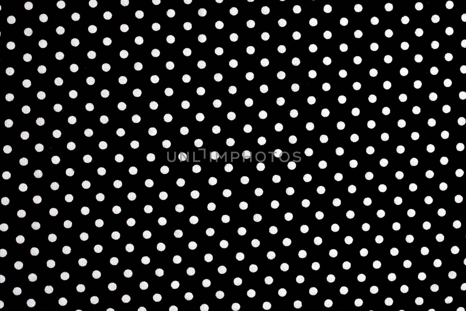 Black and white dots fabric background 
