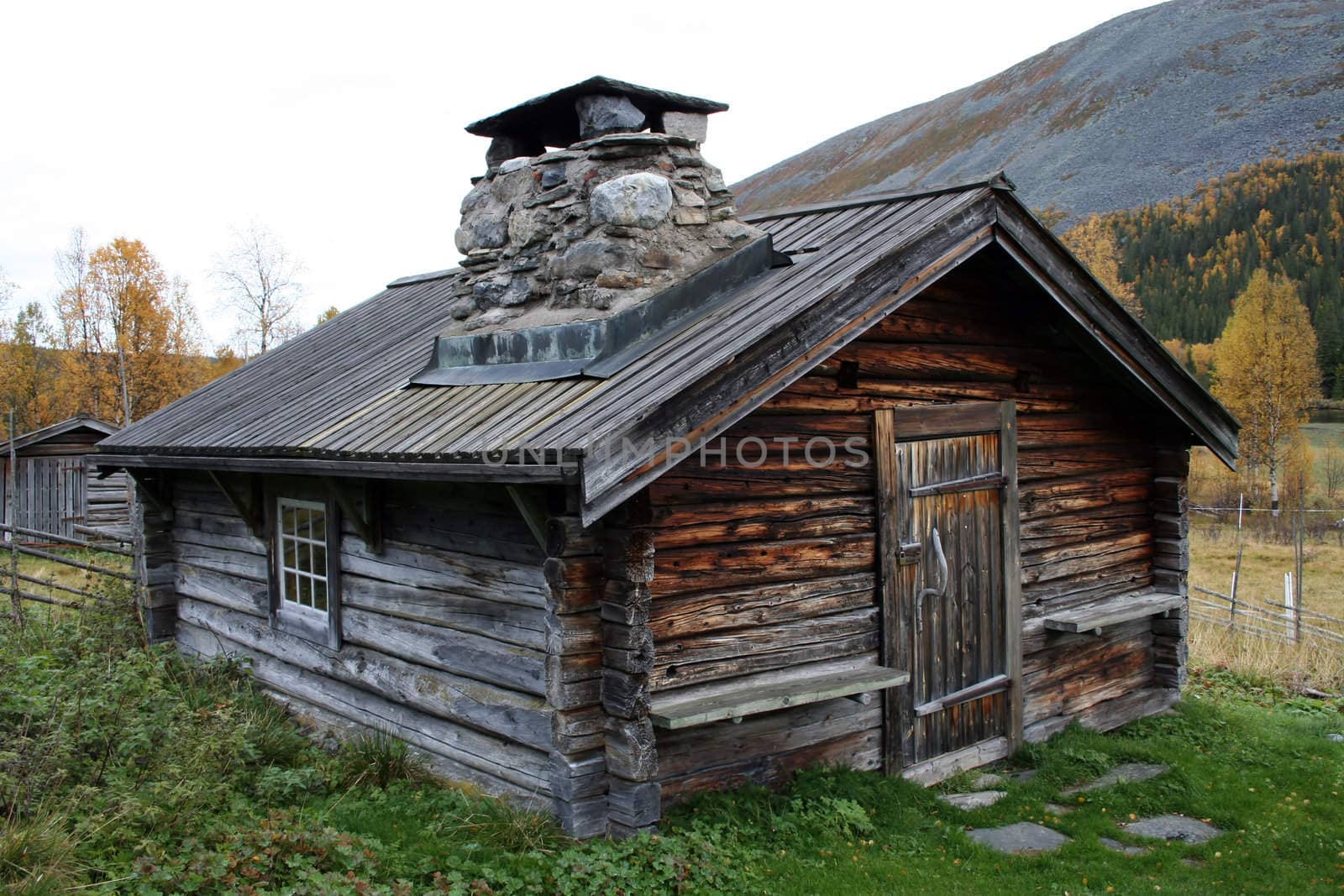 Old tradtional wooden cabin in Sweden