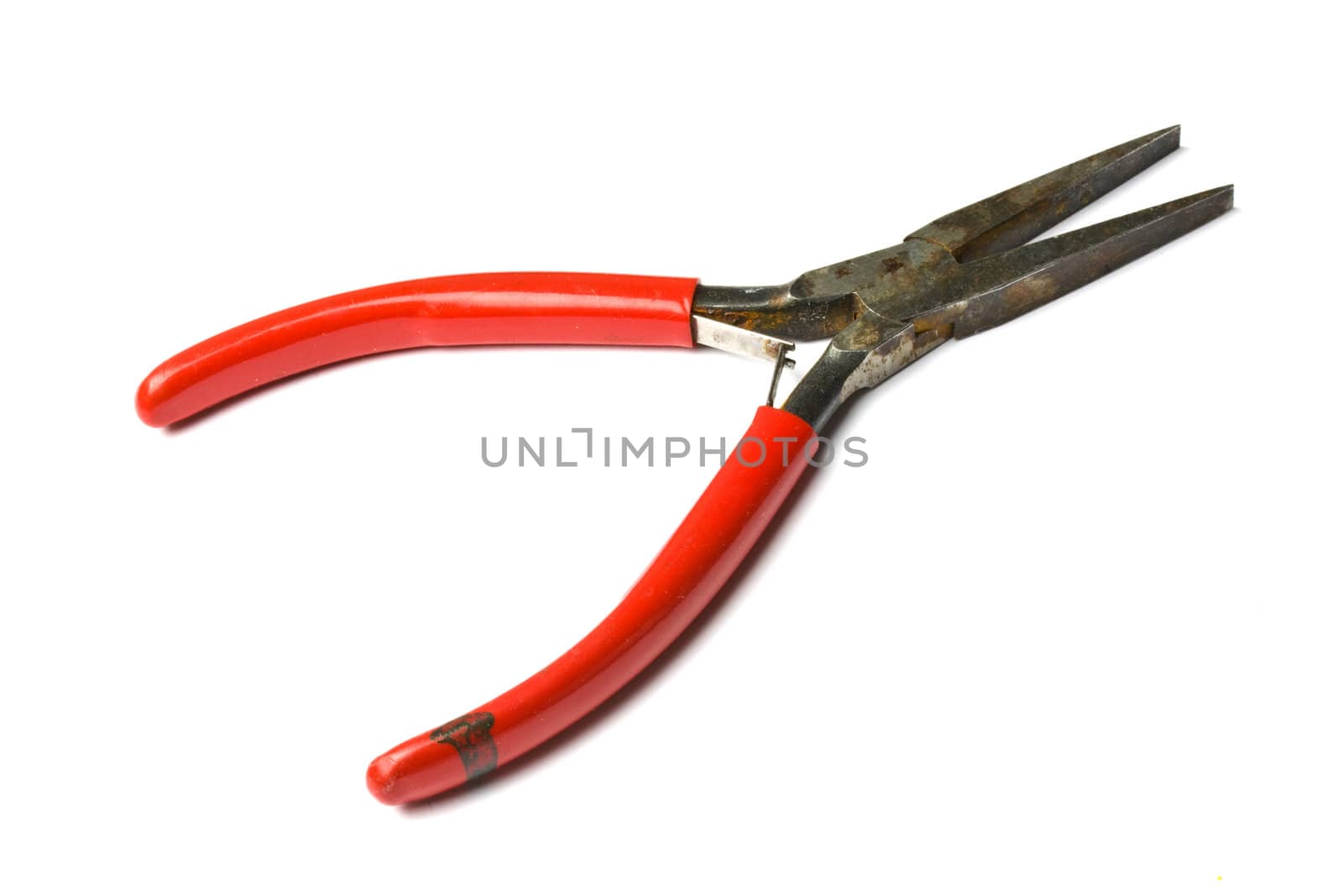Flat pliers isolated on white background