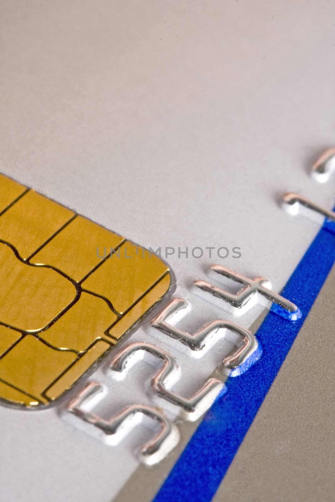  gold chip of a credit card