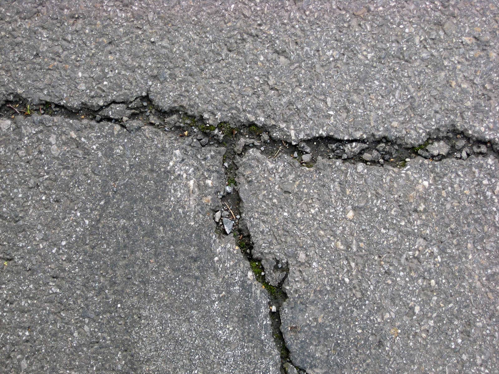 Texture of Cracks on asphalt background 

