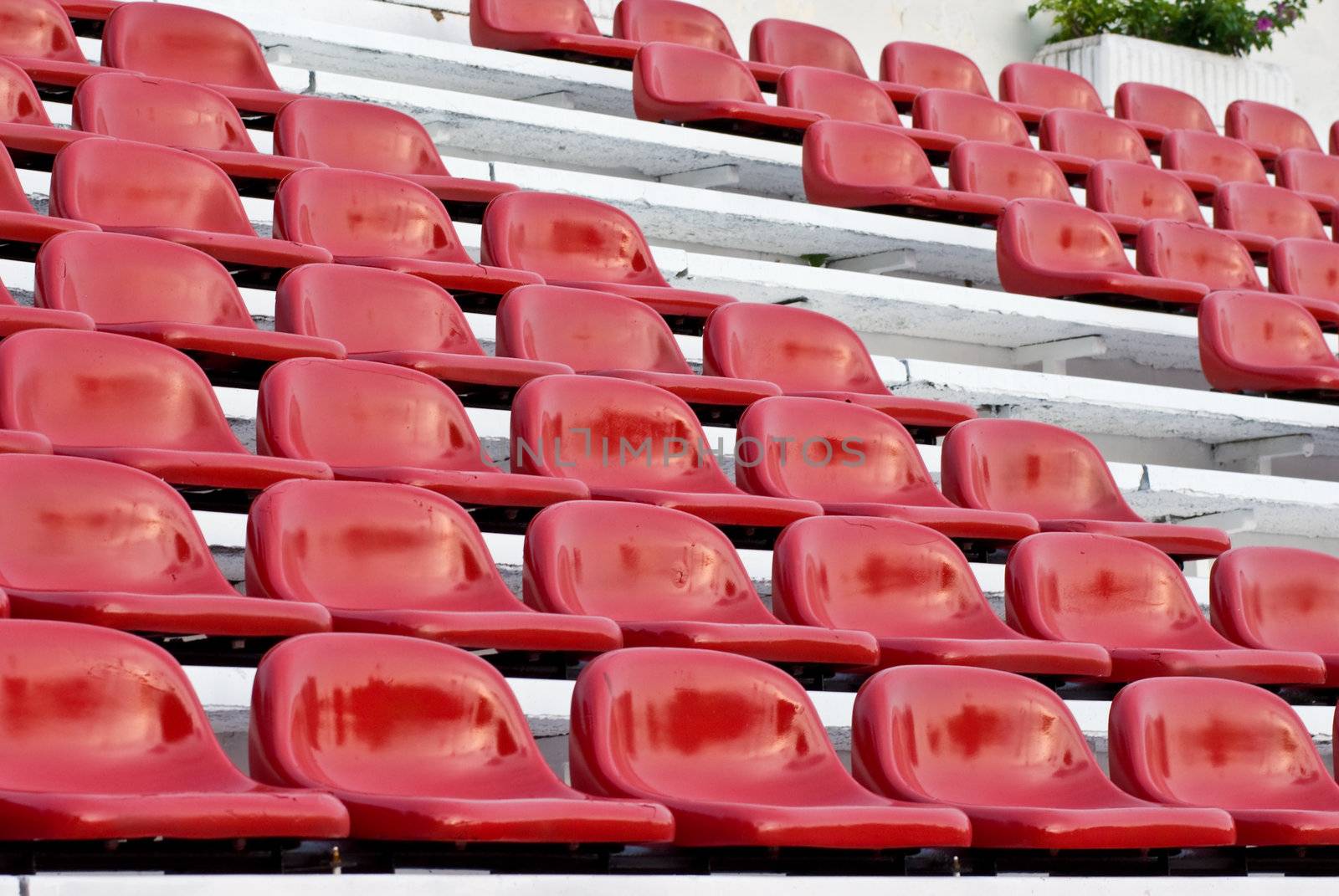 Red amphitheater in areana, Bangkok, Thailand