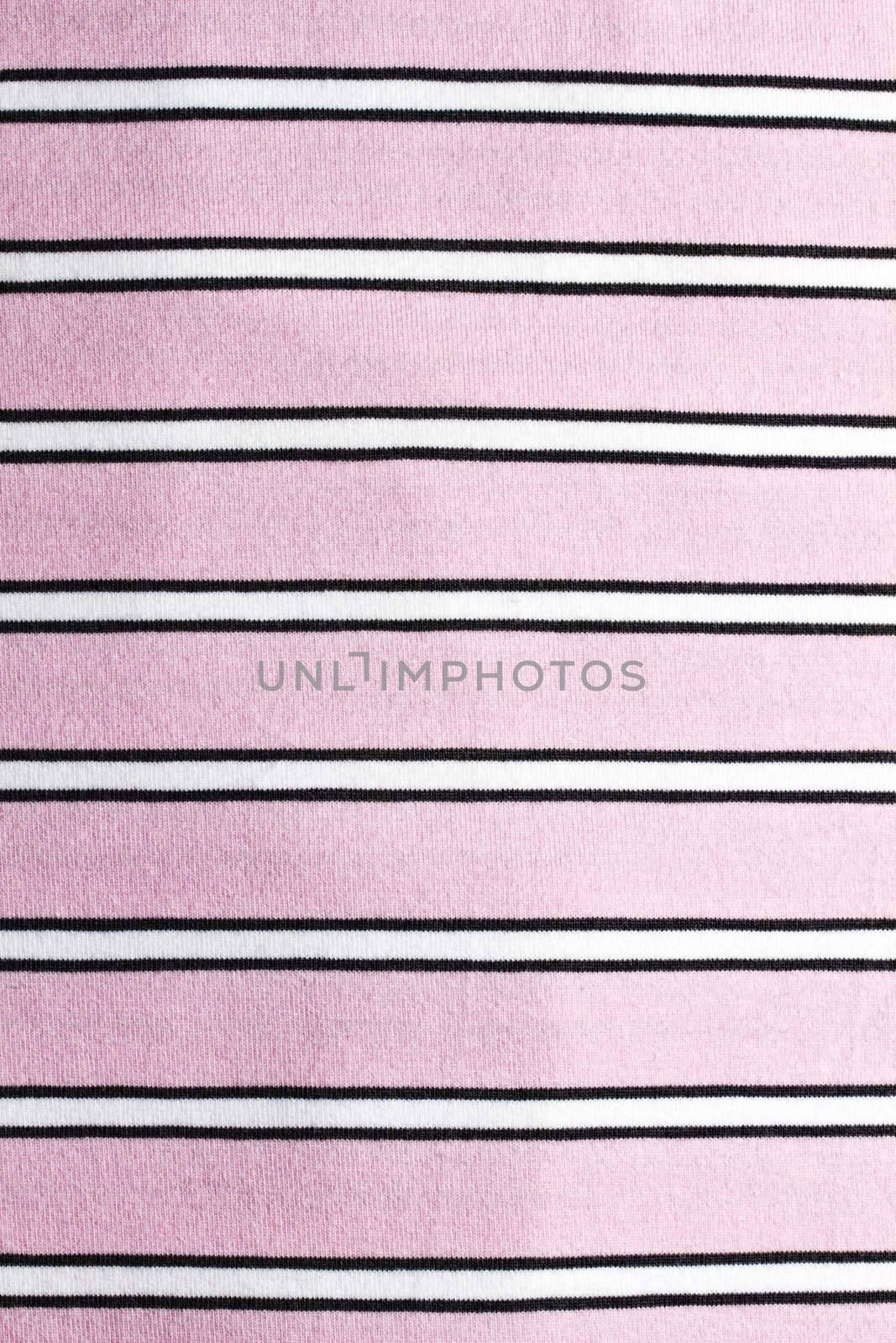 Horizontal strips pattern fabric background ,pink,white and black.