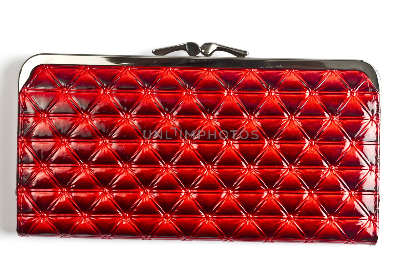 Red wallet isolated on white background