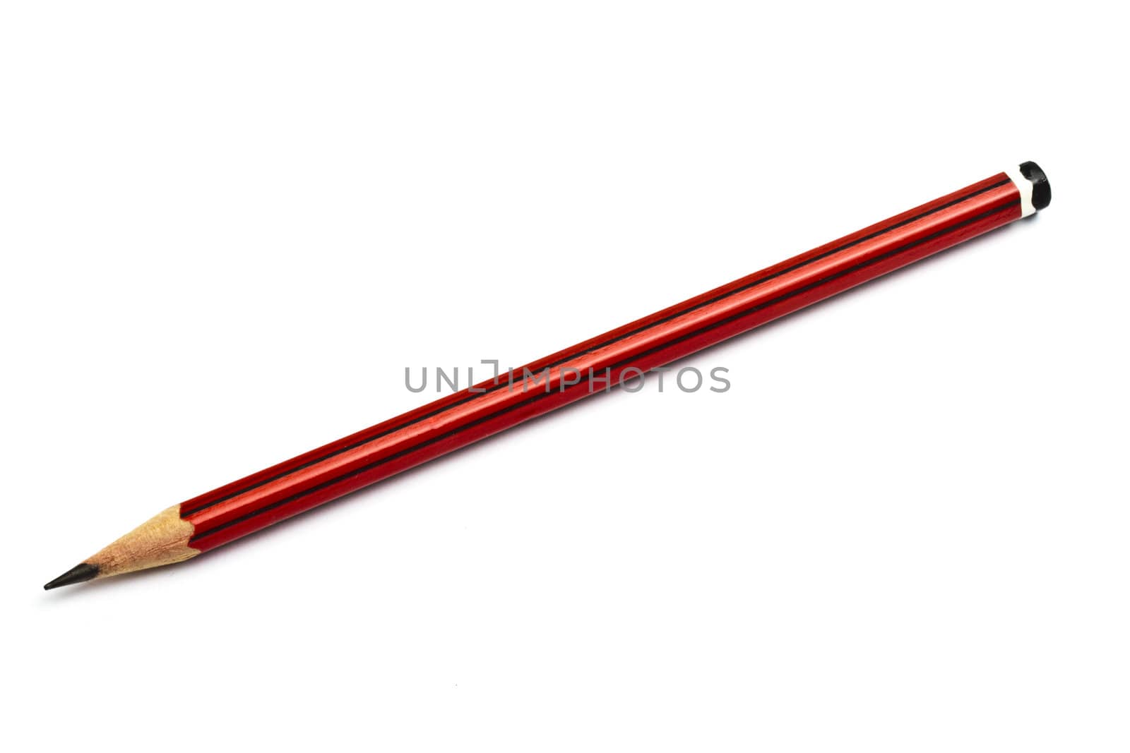 A red pencil isolated on white background