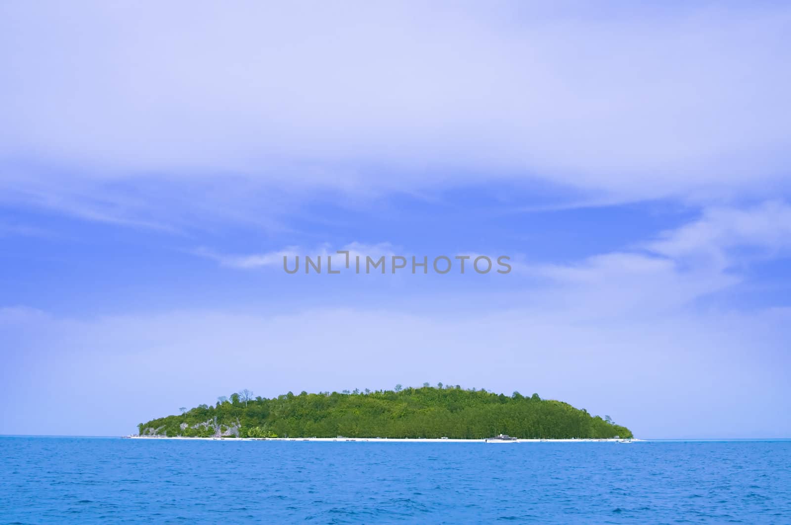 Beautiful tropical green island on Andaman Sea in Thailand