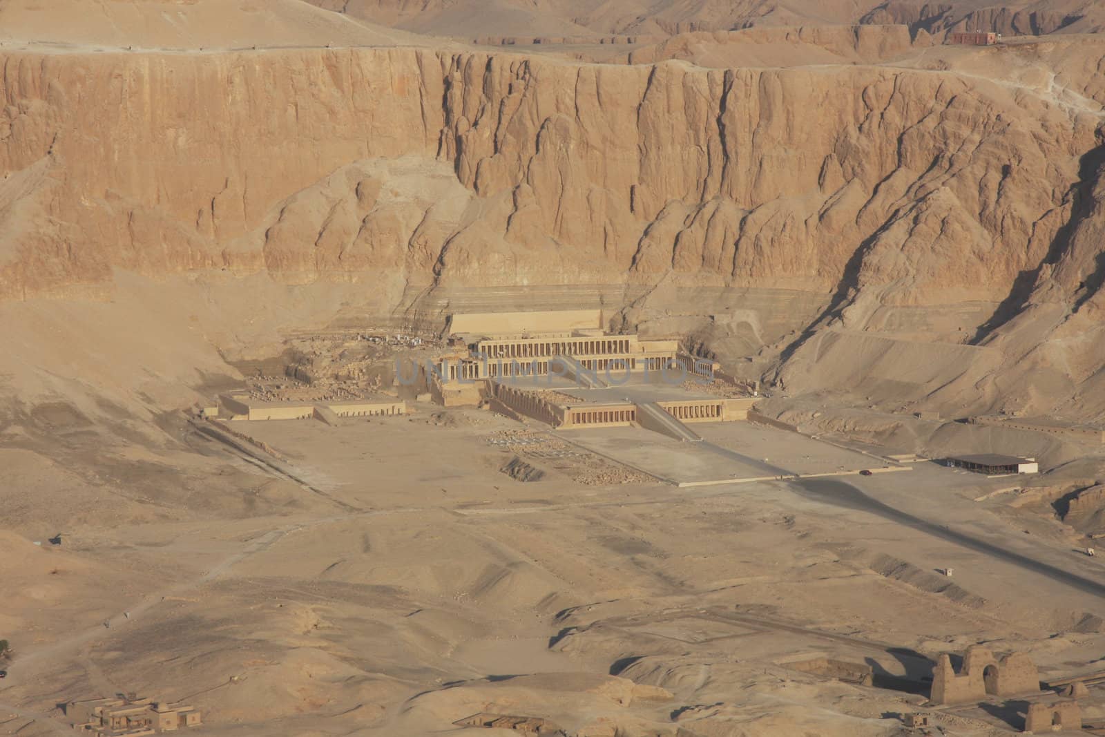 Temple of Hatshepsut Luxor, Egypt, aerial shot