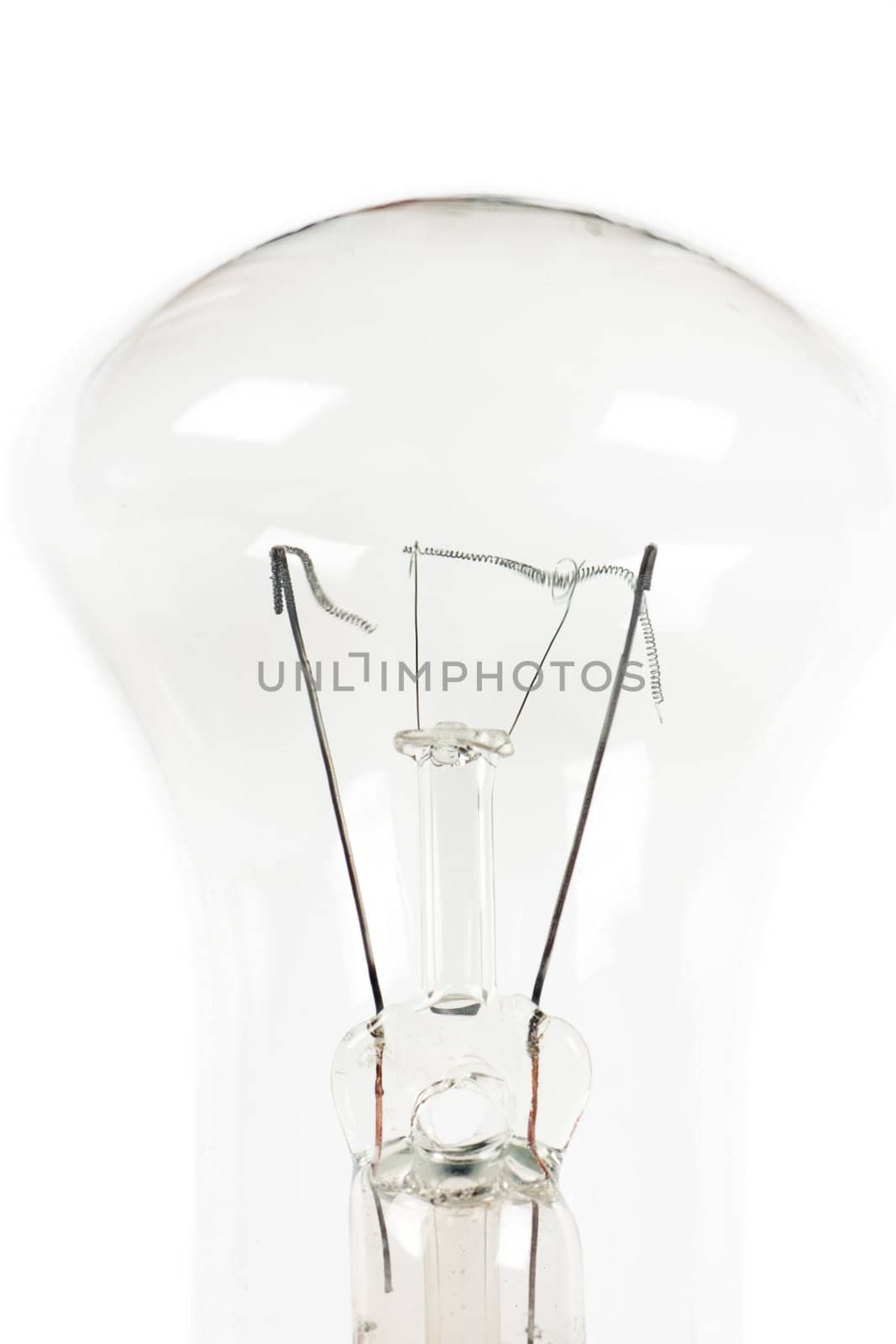 Macro view of a bulb of fused lamp
