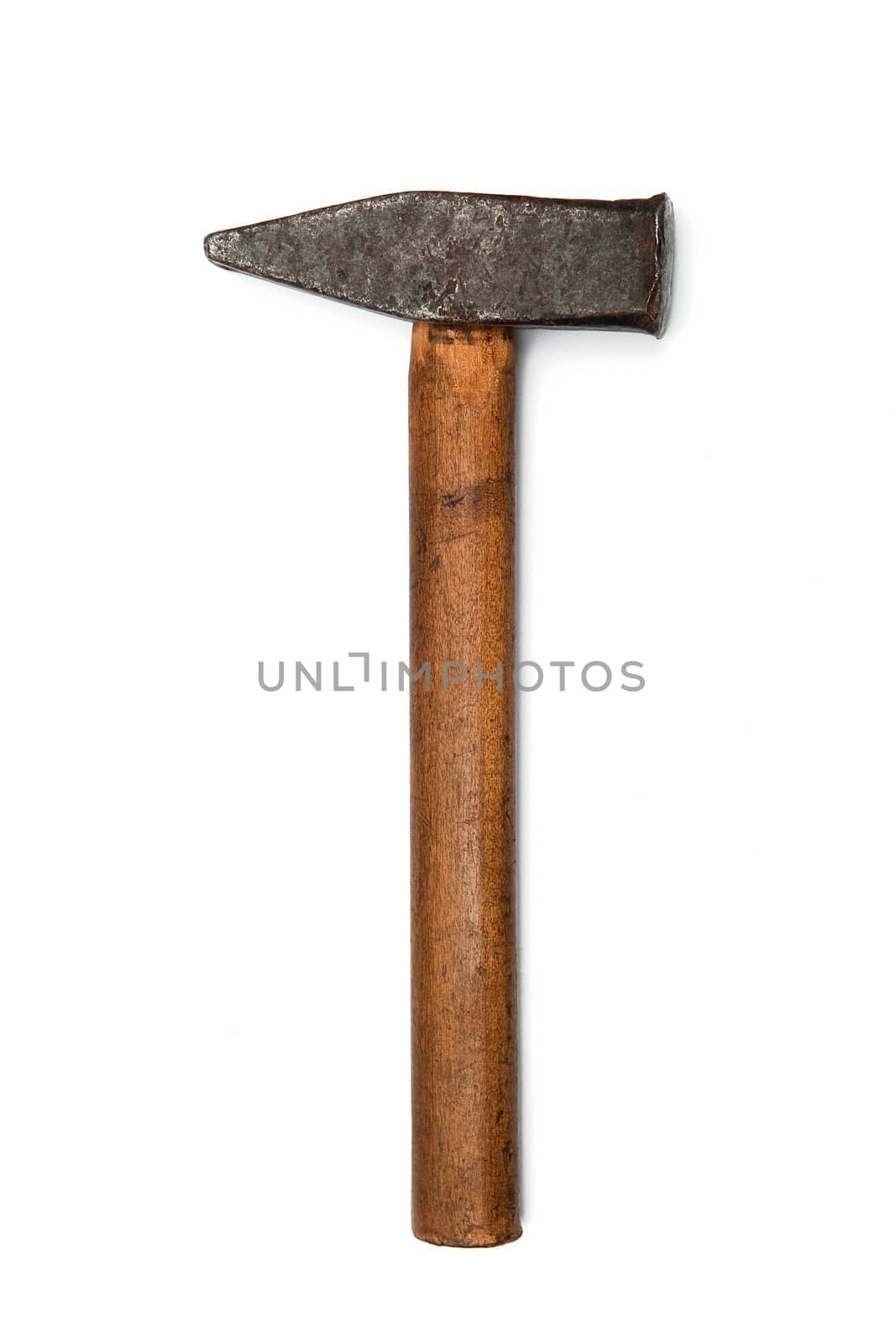 A hammer on the white background