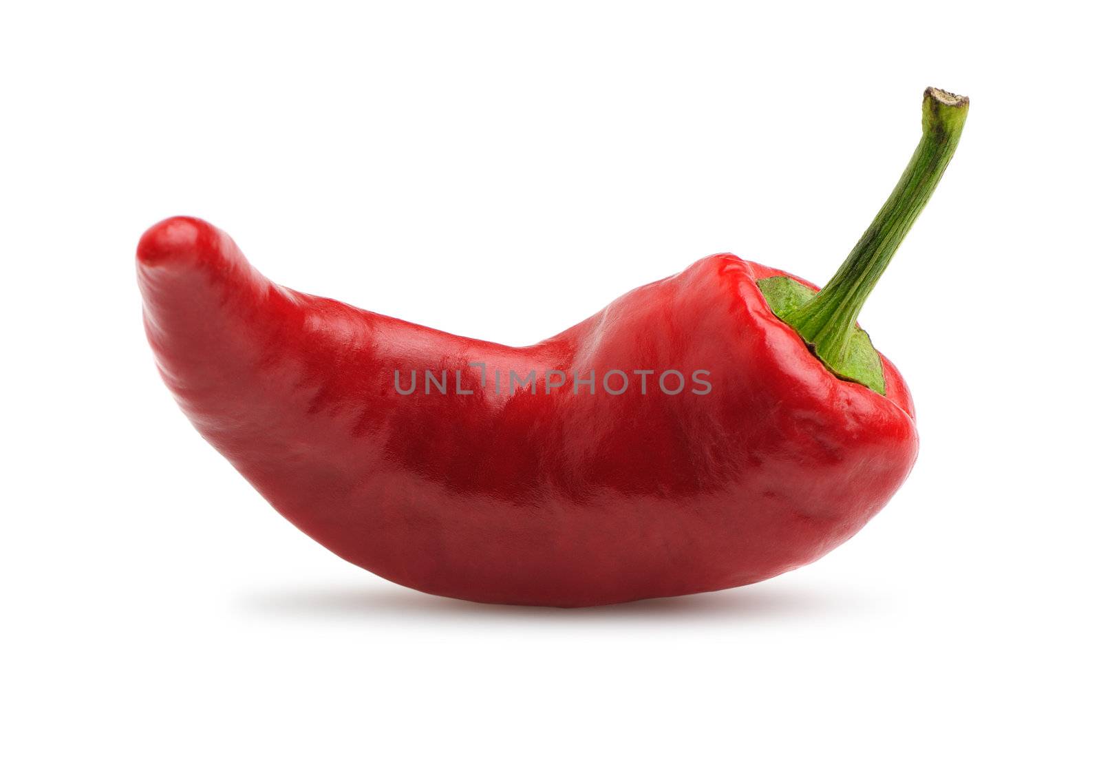 Red bitter pepper. Isolated on white background