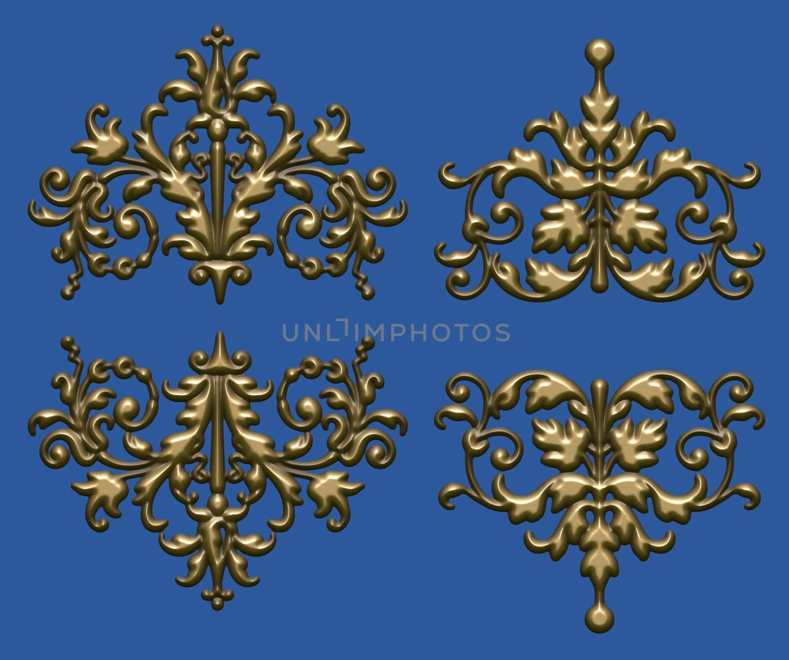 ornament sets 3d embossed pattern