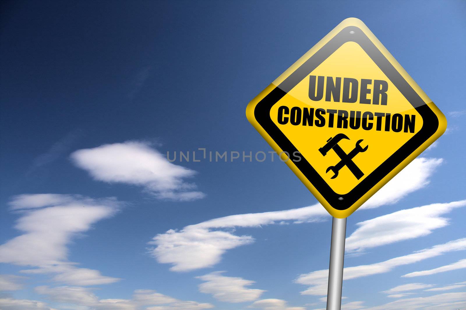 under construction sign by alexwhite