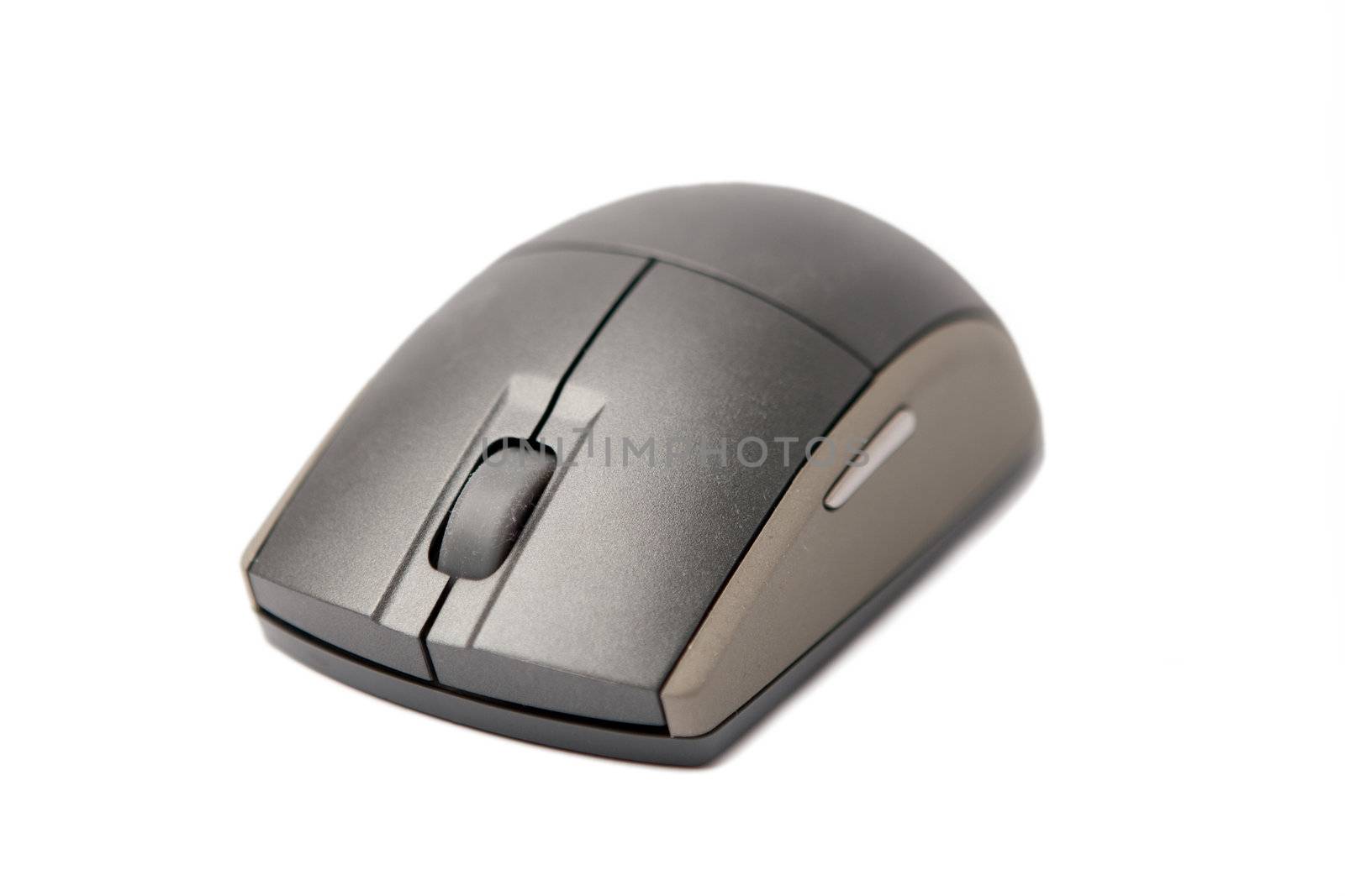 Gray Computer Mouse isolated on white background