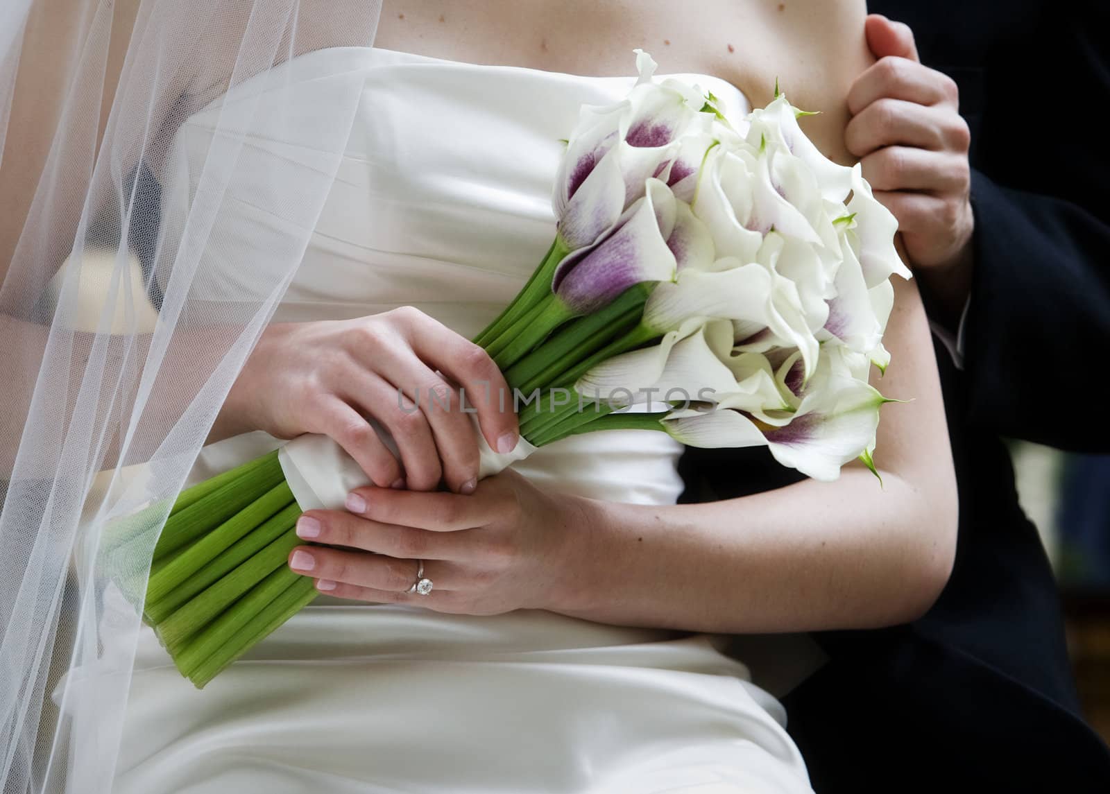 Bride with her Flowers