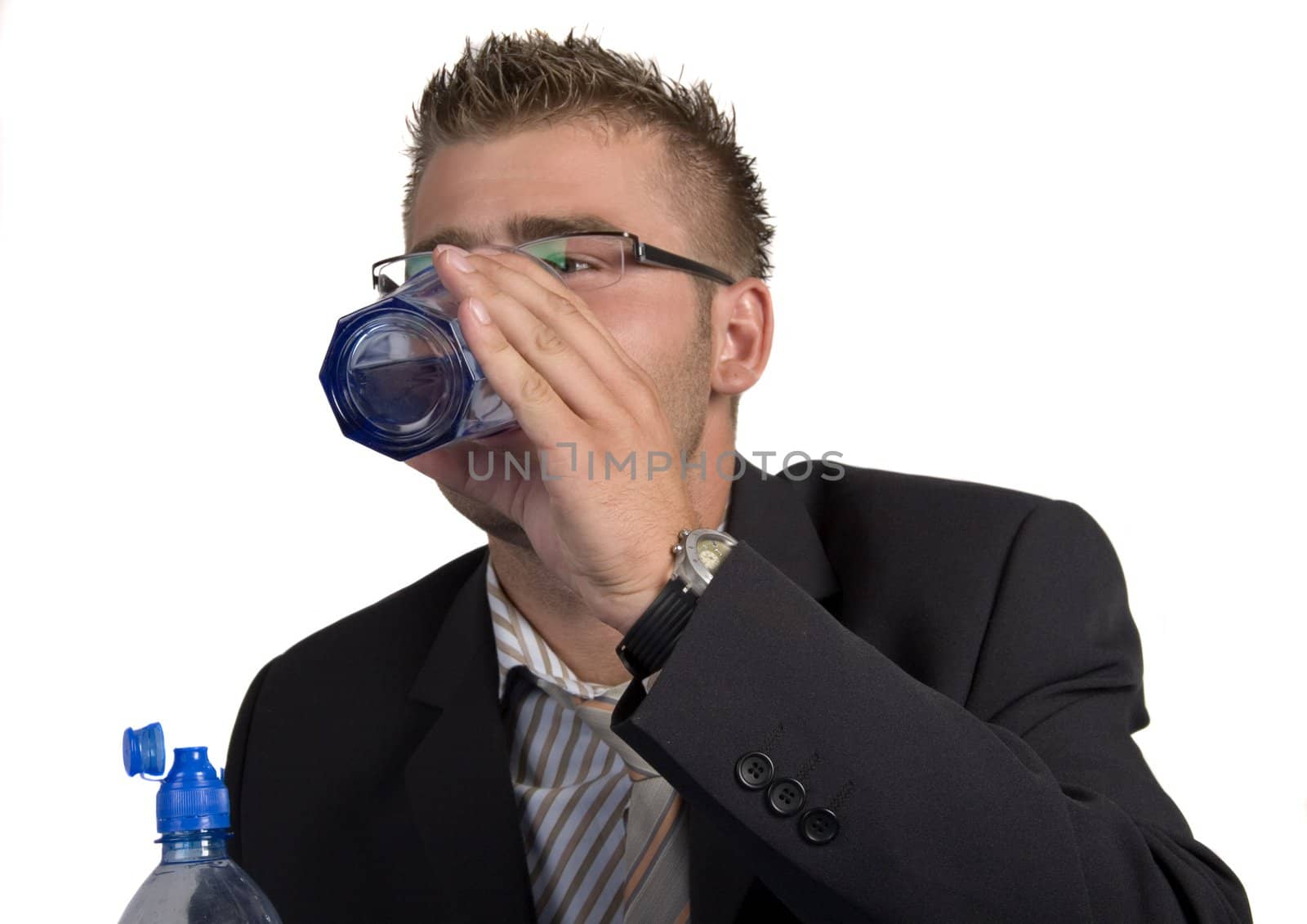 An elegant man in his daily work in the office