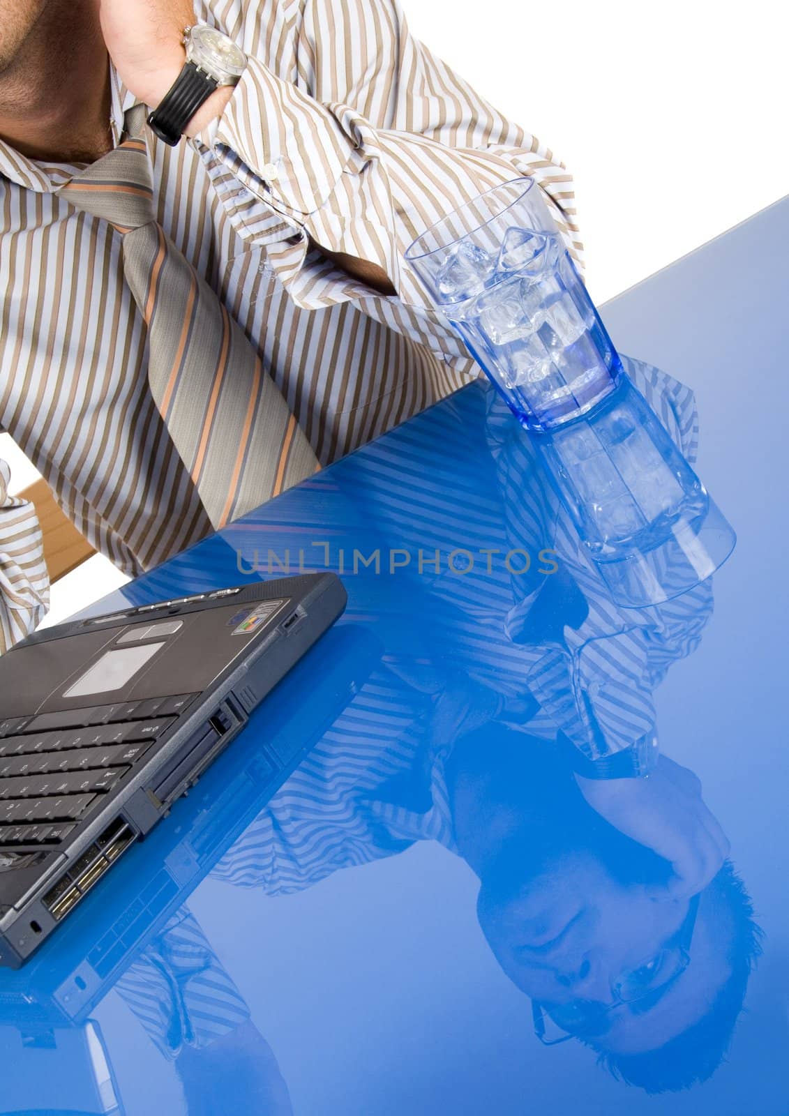 Businessman working at his desk