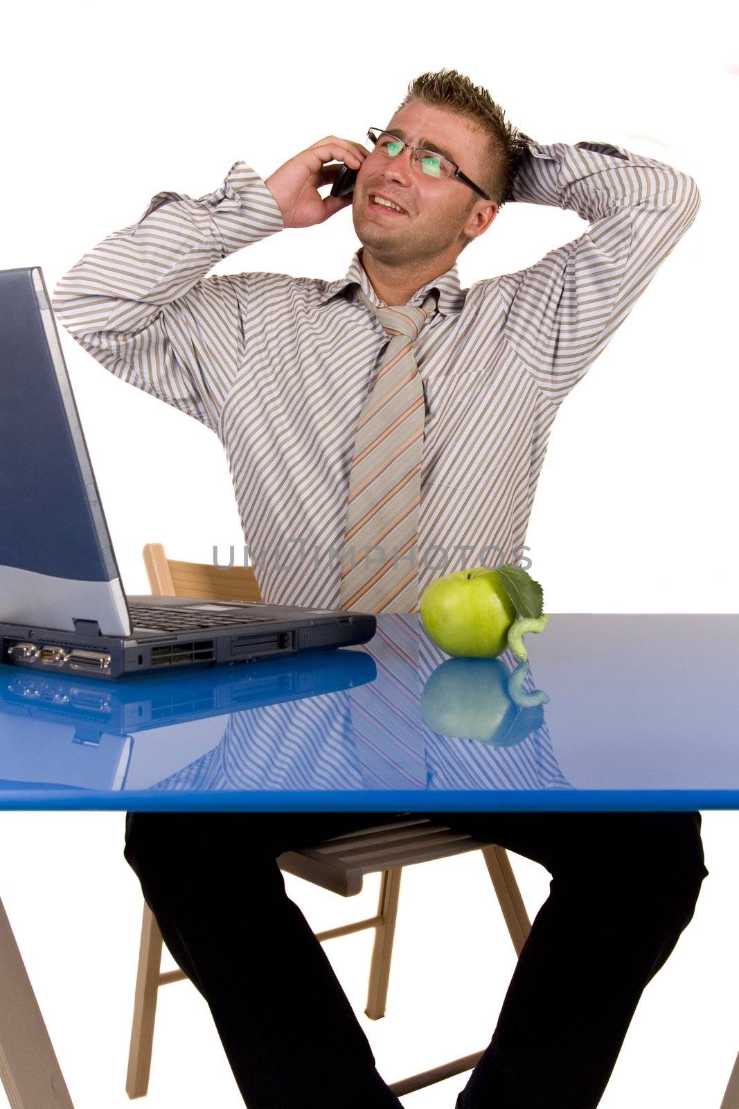 Businessman working at his desk