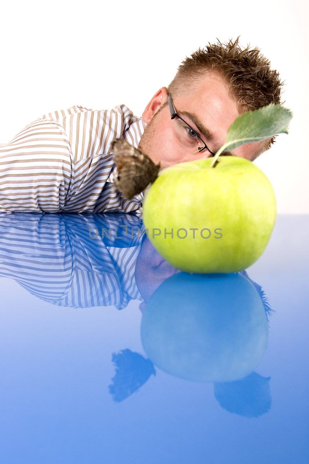 An elegant man in his daily work in the office