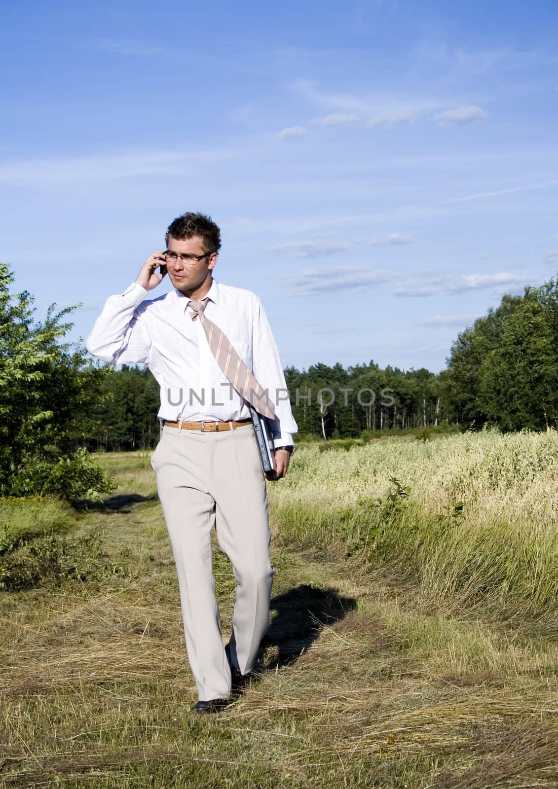 An elegant man in his daily work