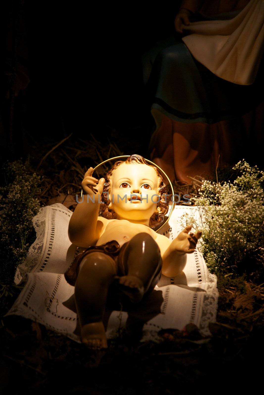 nativity scene with sacred family