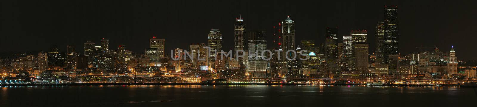 Seattle at Night by LoonChild