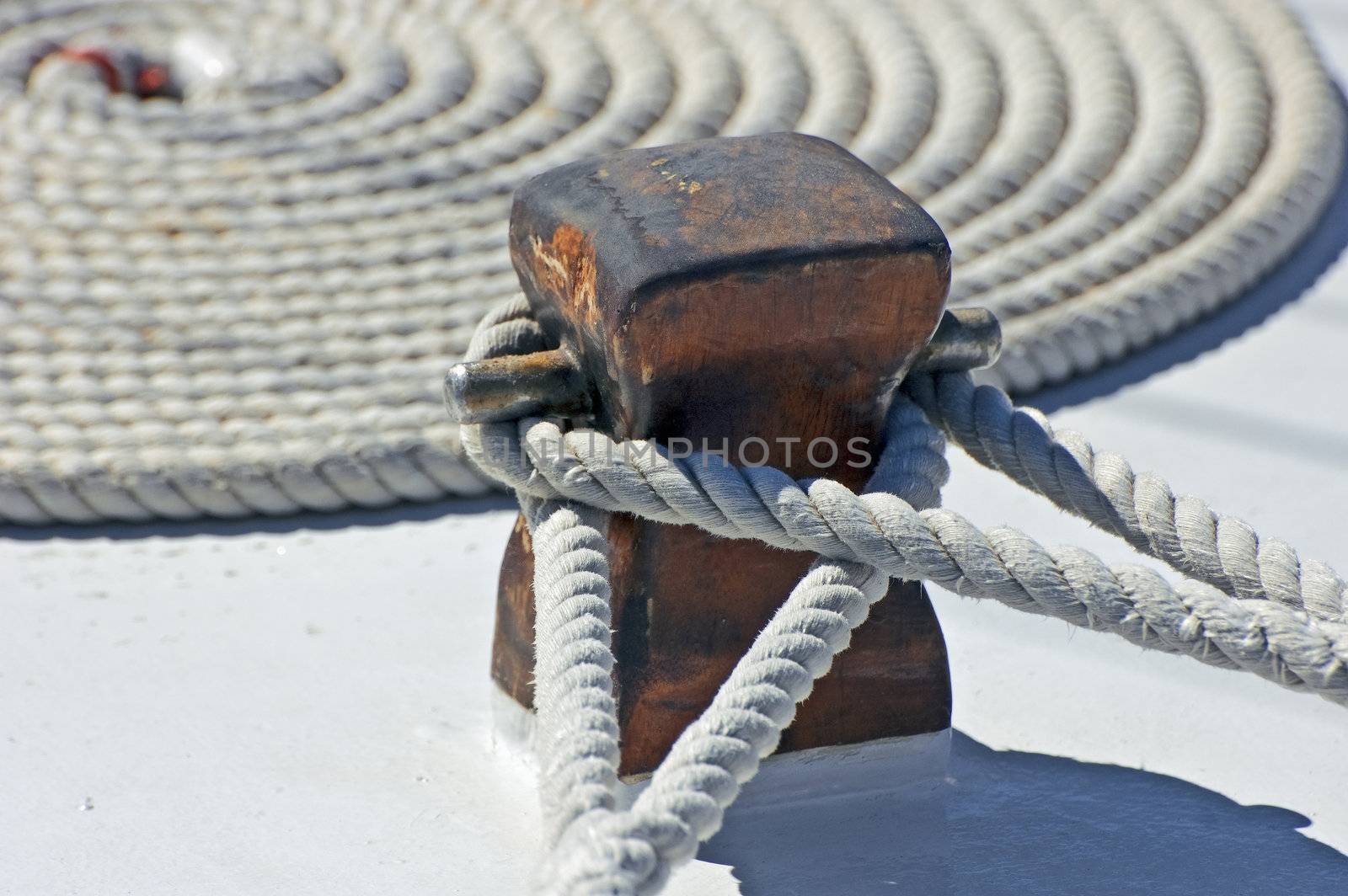 Detail of a moored boat