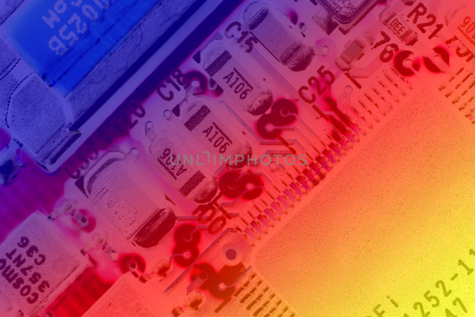 Printed circuit board with light reflections