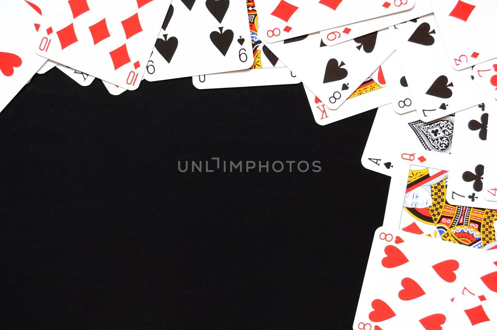 card game frame with copyspace for your text message