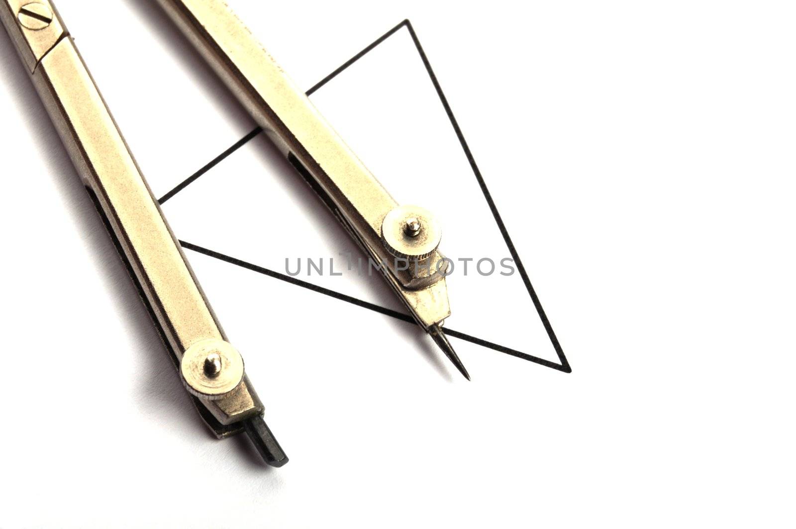 impossible or possible concept with circle on white