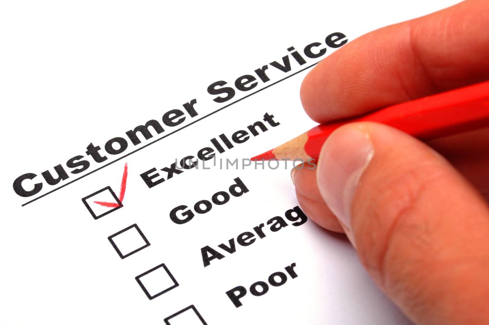 satisfaction survey showing marketing concept to improve sales