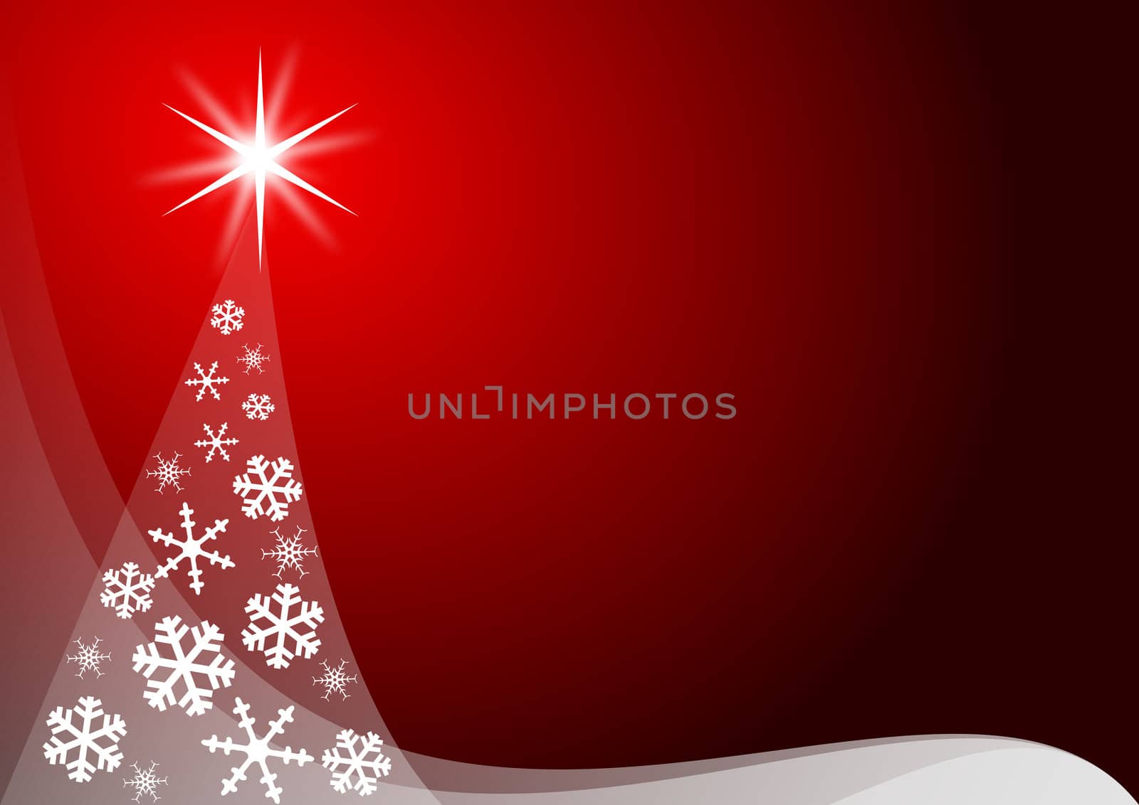 red christmas decoration with christmas tree by alexwhite