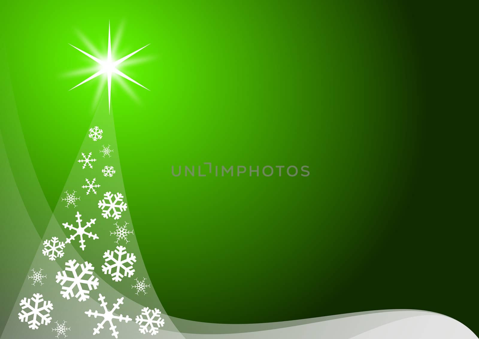 green christmas decoration with christmas tree by alexwhite